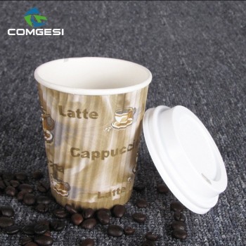 Warm papier cups_goedkope papieren koffie cups_black wegwerp koffiebekers