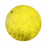 定制黄色pvc充气行星led月球气球
