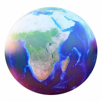 La publicité de terre de boule de globe gonflable de PVC faite sur commande a mené le ballon d'hélium de planète