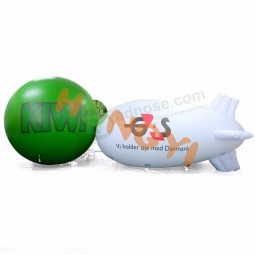 White inflatable blimp airship spaceship outdoor flying self inflating helium balloons