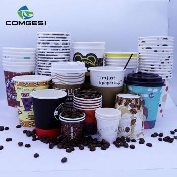Copo de sorvete descartável com copos de café logo_printed wholesale__coffee cup fabricantes
