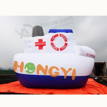Barco de propaganda inflável gigante modelo inflável do barco do costume