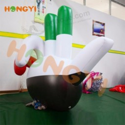 Gigante inflable de mano pvc modelo de globo de helio con forma de dedo inflable para decoración publicitaria