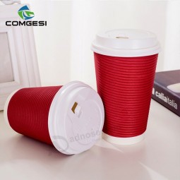 Paper cup supplier from vietnam_Ripple Double Wall paper cup supplier from vietnam_straight ripple paper cups