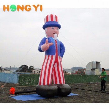Venta caliente gigante inflable tío sam pvc figura de dibujos animados personas inflables personalizadas