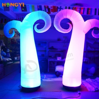 Various Advertising Types Of Inflatable Horn LED Pillar For Decoration