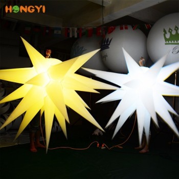 Inflável levou iluminação estrela decoração luz de suspensão para a festa