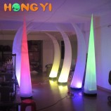 Boda inflable decorativa de marfil con iluminación publicitaria pilar inflable columna luminosa