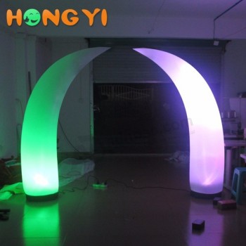 inflatable crescent outdoor decorative lighting inflatable LED pillar for event