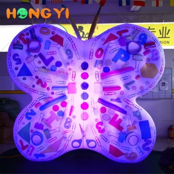 Inflatable LED Lighting Butterfly Stage Performance Decoration Inflatable Butterfly Wings Costume