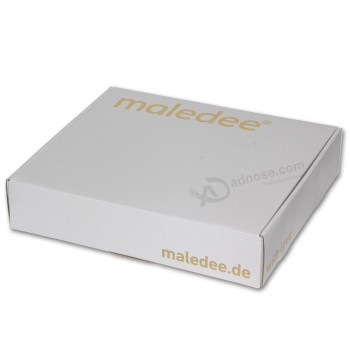 Luxury white printed gift corrugated shipping box with your logo