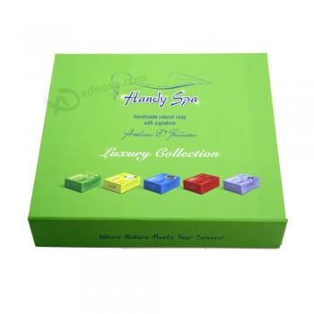 Wholesale custom luxury cardboard gift soap packaging box with your logo