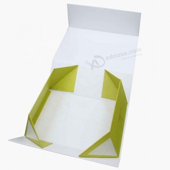 Großhandel benutzerdefinierte druck luxus weiße pappe geschenkverpackung magnetverschluss geschenkpapierkasten