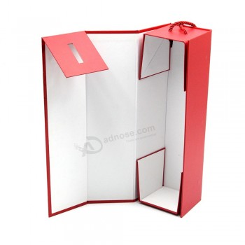 도매 사용자 정의 인쇄 럭셔리 접는 골 판지 종이 와인 상자