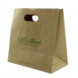 kraft made printed food grade take away snack paper bag with your logo