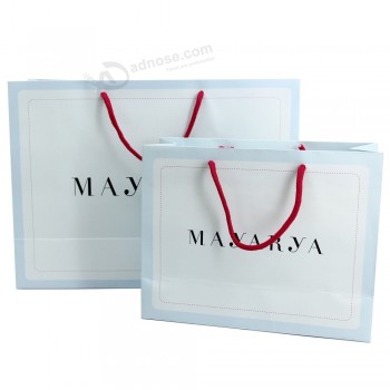Small quantity accepted custom logo printed Hotels bali paper bag with your logo