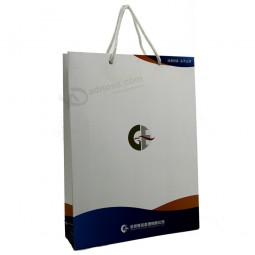 Accept custom white ribbon with company names of paper bags with your logo