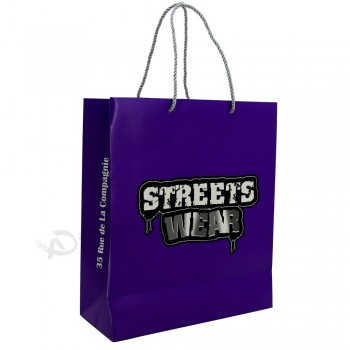 High quality wholesale custom logo available embossed paper bags panama