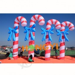 Natal bonito inflável natal cana decoração modelo personalizado personalizado