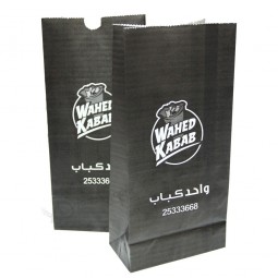 Wholesale taking away fast food kraft paper bag for food with your logo
