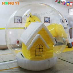 Mall publicidade modelo natal transparente bola de cristal inflável