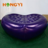 inflatable heart shape lazy sofa uneven inflatable bed cushion with handle