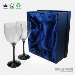 Caixa de embalagem de copo de vinho de papelão de luxo personalizado crownwin