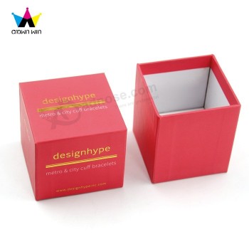 Caixa de empacotamento luxuosa amigável feita sob encomenda eco da embalagem da vela da exposição da cópia do rosa