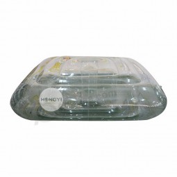 Agua caliente inflable fila flotante transparente pvc cuadrado agua inflable cojín