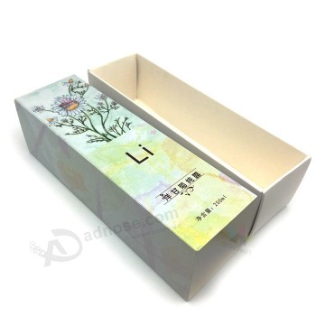 Aangepaste luxe dia open skincare box verpakking print logo papier cosmetische verpakking