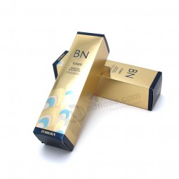 Cina fornitore prezzo di fabbrica carta dorata carta personalizzata di lusso scatola cosmetica di carta