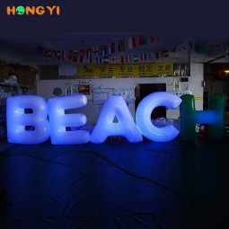 Party arrangement pvc inflatable letters custom colorful LED lighting font