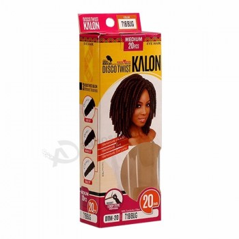 2019 custom wig packaging paper box with hanger