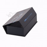 high-end black foldable closure cardboard paper box