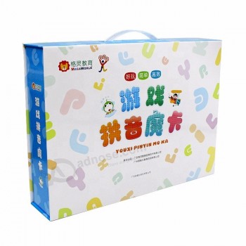 cardboard paper book shape gift folding magnetic flap box