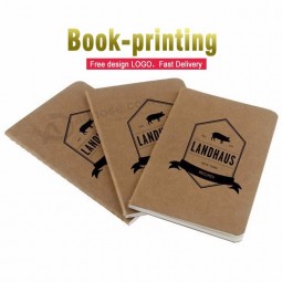 茶色のクラフトリサイクル紙カバー文房具学校運動普通のノートブック印刷