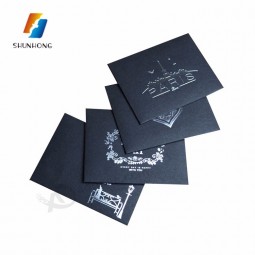 Hot stamping preto fantasia papel personalizado envelop impressão
