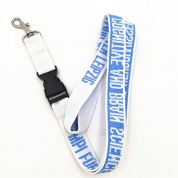 Custom woven strap lanyard in double printing