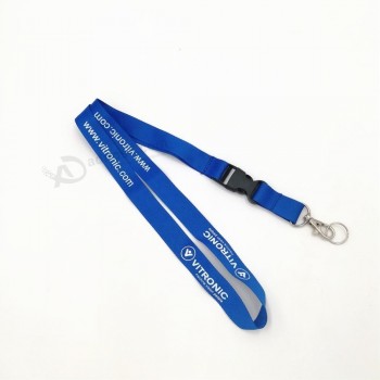 Wholesale silk printed customized polyester lanyard with different accessories