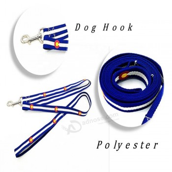 Atacado moda premium impressão personalizada logotipo poliéster dog leash