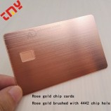 バラの金の金属カード、磁気ストライプの空白の起毛ビジネスチップカード