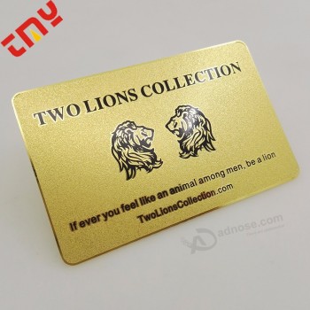 Folha de ouro personalizada do cartão de visita, goil do cartão gravado