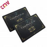 Plastic PVC Business Card Printing With Spot UV,Gold Foil Business Card Printing Credit Card Size