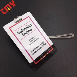 PVC Plastic Travel Luggage Bag Tag With Loop