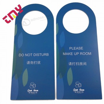 Hotel no molestar la suspensión de la puerta de plástico desechable personalizado pvc puerta de la suspensión