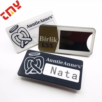 Pvc Reusable Name Badge With Your Own Design