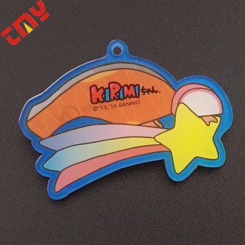 Shaped Name Badges Acrylic Plastic Star Badge Custom Logo