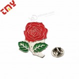 Forma magnética rosa flor papoula homens ternos de metal lapela pin badge sem fim mínimo por atacado