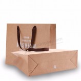 Sacchetto di carta kraft con manico ritorto personalizzato di alta qualità