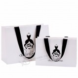 Preço de atacado saco de papel branco ofício personalizado com alça